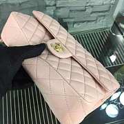 Chanel Pink Lambskin Leather Flap Bag With Gold&Silver Hardware 25cm - 3