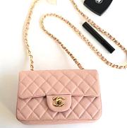 Forubags Chanel Classic Flap Bag Pink Caviar Leather Sliver&Gold Hardware 20cm - 4