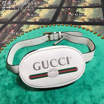 Gucci White Belt Bag