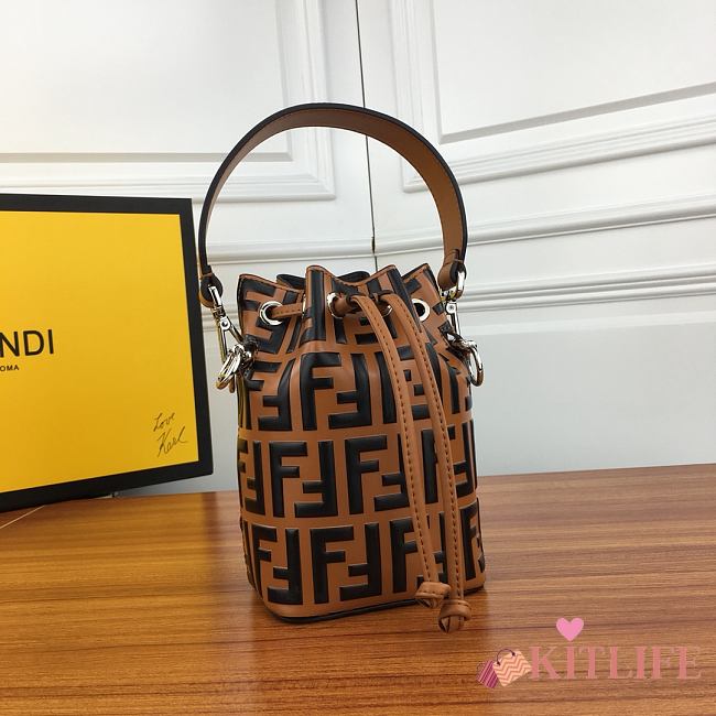 Forubags-1 Fendi Mon Tresor Mini leather bucket bag - 1