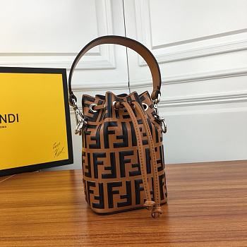 Forubags-1 Fendi Mon Tresor Mini leather bucket bag