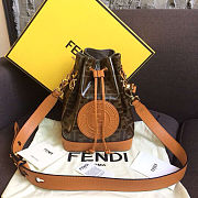 Forubags-3 Fendi Mon Tresor Leather Bucket Bag 17x24x15cm - 1