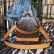 Forubags-3 Fendi Mon Tresor Leather Bucket Bag 17x24x15cm - 4