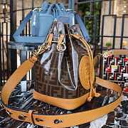 Forubags-3 Fendi Mon Tresor Leather Bucket Bag 17x24x15cm - 5