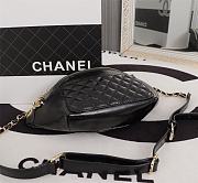 Chanel Front Pocket Waist Bag Black Quilted Calfskin leather - 4