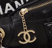 Chanel Front Pocket Waist Bag Black Quilted Calfskin leather - 6