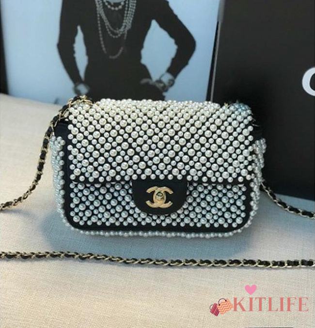 Forubags Chanel Flap bag with Imitation Pearls - 1