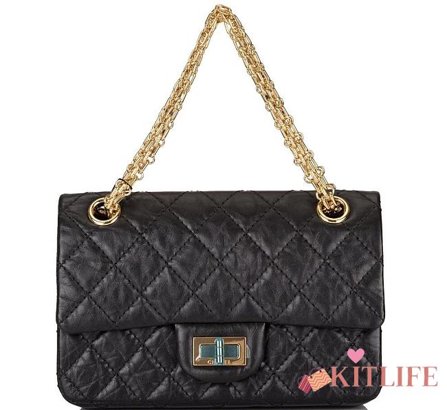 Chanel Black Quilted Aged Calfskin Mini Reissue 2.55 Flap Bag - 1