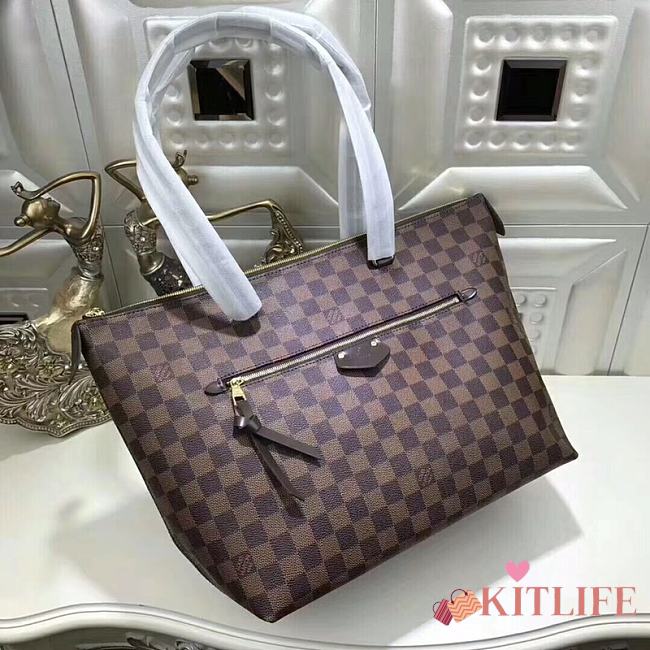 LOUIS VUITTON Damier Ebene Canvas Iéna MM N41013 - 1