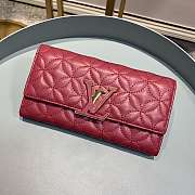 LOUIS VUITTON CAPUCINES WALLET BURGUNDY - 1