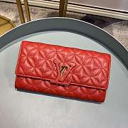 LOUIS VUITTON CAPUCINES WALLET RED - 1
