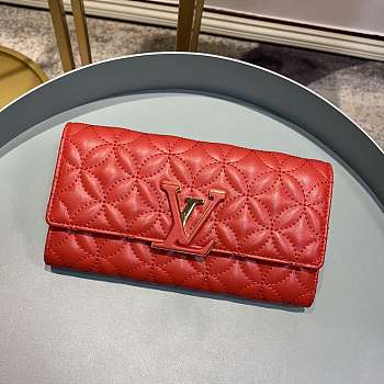 LOUIS VUITTON CAPUCINES WALLET RED