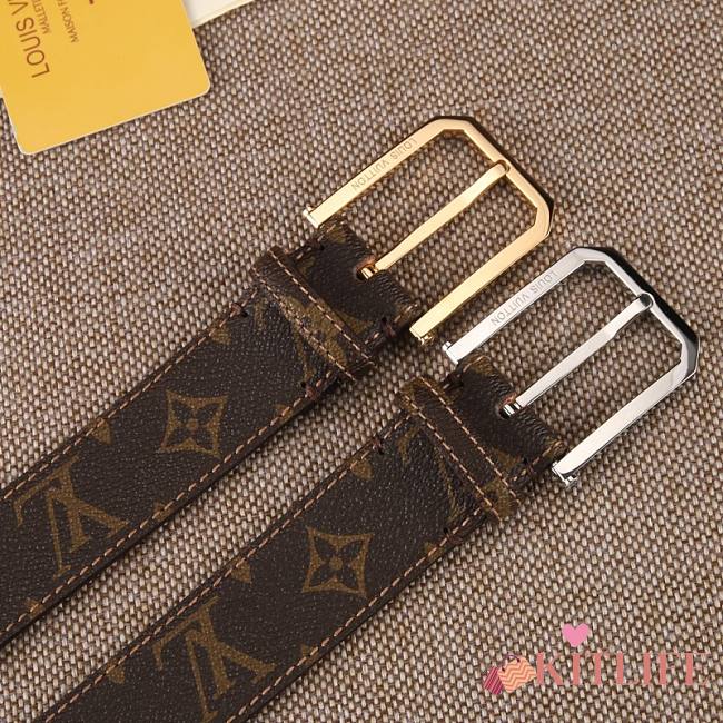 Forubags-3 Louis Vuitton belt with gold & silver hardware - 1