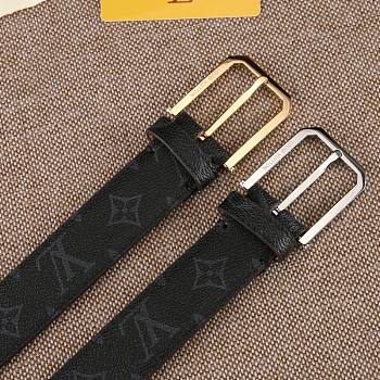 Forubags-4 Louis Vuitton belt with gold & silver hardware