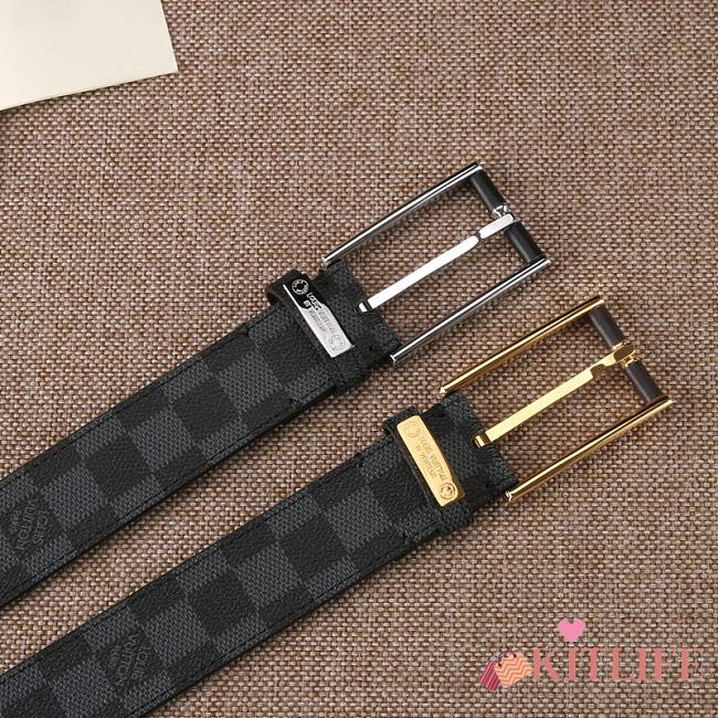 Forubags-5 Louis Vuitton belt with gold & silver hardware - 1