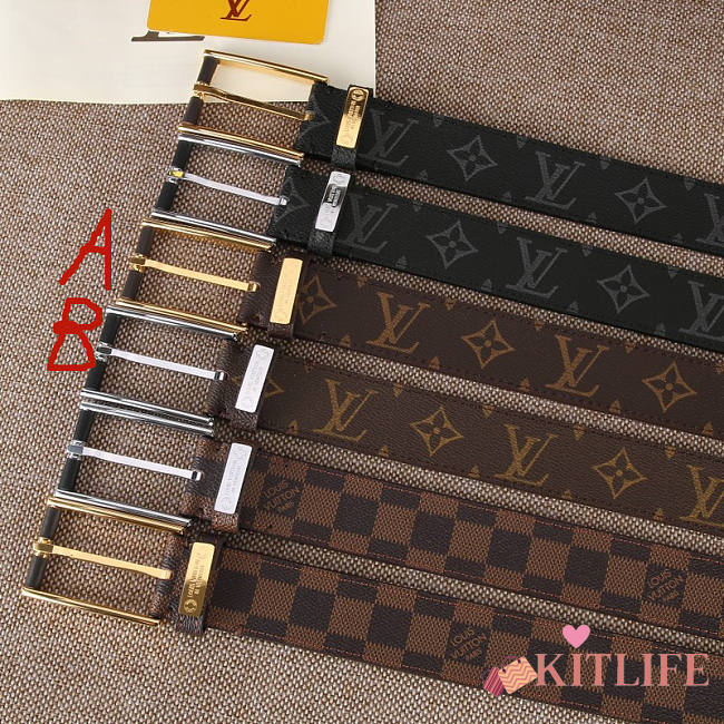 Kitlife Louis Vuitton belt with gold & silver hardware - 1