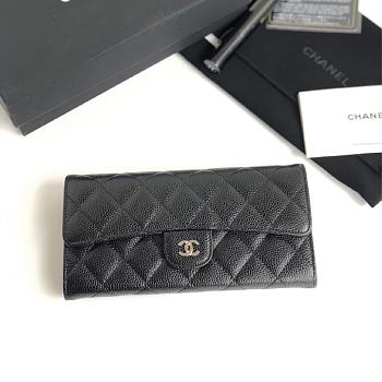 Chanel Wallet Caviar With Silver Hardware