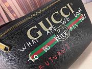 Forubags Gucci Black Leather With Print Belt Bag - 6