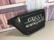 Forubags Gucci Black Leather With Print Belt Bag - 5