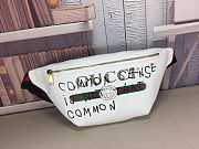 Forubags Gucci White Leather With Print Belt Bag - 1