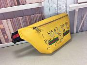 Forubags Gucci Yellow Leather With Print Belt Bag - 4