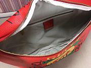 Forubags Gucci Red Leather With  Print Belt Bag - 3