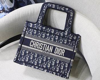 Forubags-14 Dior Colored Jacquard Canvas Book Tote 23x17x7cm