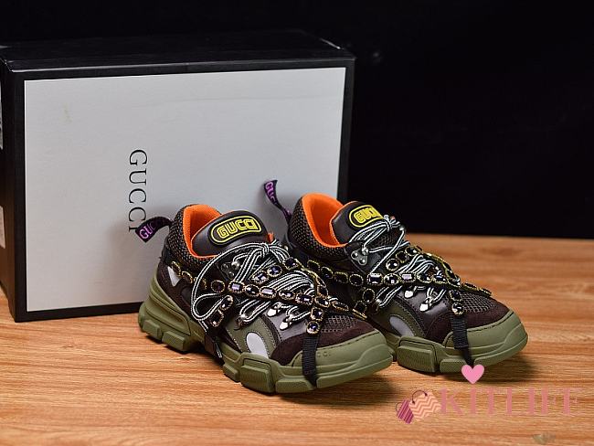 Gucci Flashtrek Trainers Green - 1