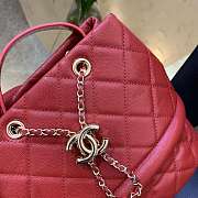 Forubags Chanel red Caviar calfskin bucket bag  - 3