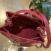 Forubags Chanel red Caviar calfskin bucket bag  - 4