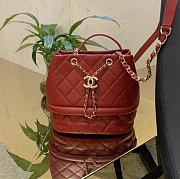 Forubags Chanel red Caviar calfskin bucket bag  - 1