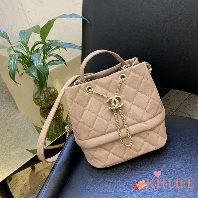 Forubags Chanel beige Caviar calfskin bucket bag - 1