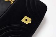 Forubags Gucci GG Marmont Black velvet mini bag 22x12.5x6cm - 2