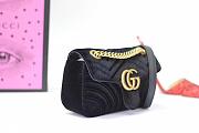 Forubags Gucci GG Marmont Black velvet mini bag 22x12.5x6cm - 3