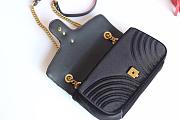 Forubags Gucci GG Marmont Black velvet small bag 25.5x15x7cm - 4