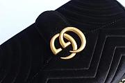 Forubags Gucci GG Marmont Black velvet small bag 25.5x15x7cm - 3