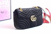 Forubags Gucci GG Marmont Black velvet small bag 25.5x15x7cm - 6