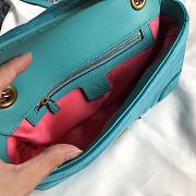 Forubags Gucci GG Marmont Blue Velvet small Bag style 443497 size 25.5x15x7cm - 5