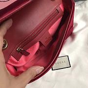Forubags Gucci GG Marmont Red Velvet small Bag style 443497 size 25.5x15x7cm - 5