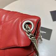 YSL LOULOU PUFFER LAMBSKIN BAG IN RED 577476 29x17x11CM - 4