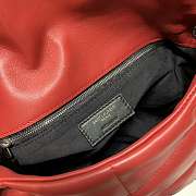 YSL LOULOU PUFFER LAMBSKIN BAG IN RED 577476 29x17x11CM - 3