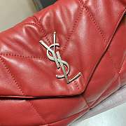 YSL LOULOU PUFFER LAMBSKIN BAG IN RED 577476 29x17x11CM - 2