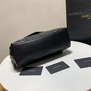 YSL LOULOU PUFFER LAMBSKIN BAG IN BLACK 577476 29x17x11CM - 6