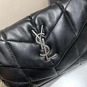 YSL LOULOU PUFFER LAMBSKIN BAG IN BLACK 577476 29x17x11CM - 2