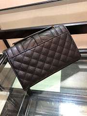 Forubags YSL black caviar Leather Small envelope bag 21x13x6cm - 2