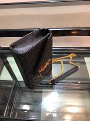 Forubags YSL black caviar Leather Small envelope bag 21x13x6cm - 3