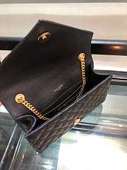 Forubags YSL black caviar Leather Small envelope bag 21x13x6cm - 4