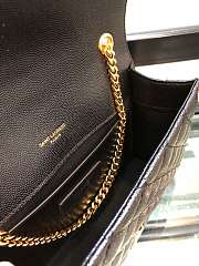 Forubags YSL black caviar Leather Small envelope bag 21x13x6cm - 5