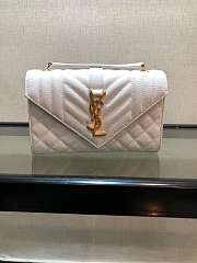 Forubags YSL white caviar Leather Small envelope bag 21x13x6cm - 5