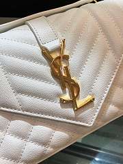 Forubags YSL white caviar Leather Small envelope bag 21x13x6cm - 2